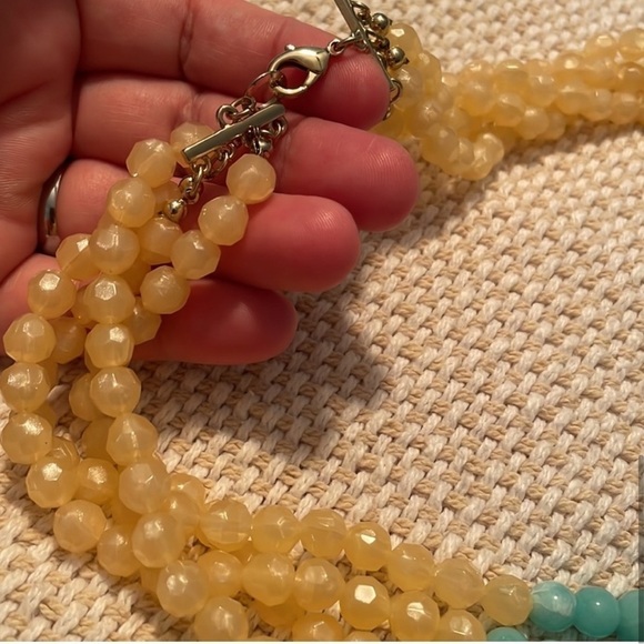 Anthropologie Boho multicolor layered bib statement necklace - Picture 6 of 7